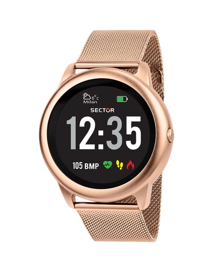 Sector
S-01 LCD/Rose-gulltonet stål Ø46 mm