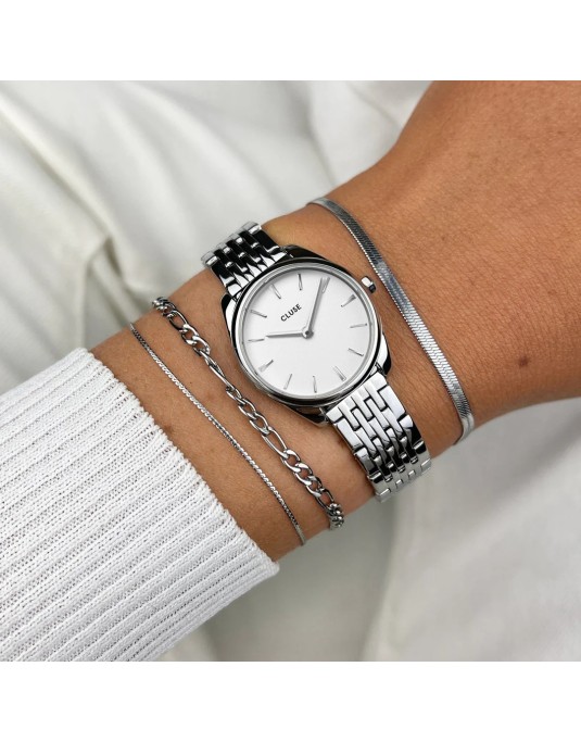 Orologio Féroce Mini Acciaio Bianco, Colore Argento