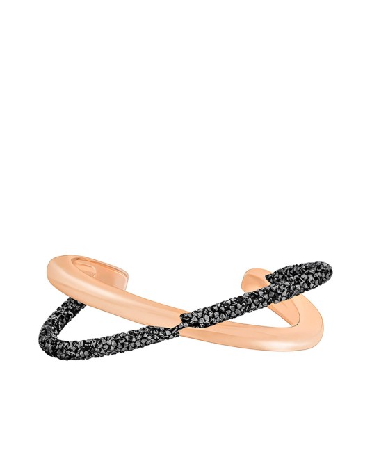 BRACCIALE SWAROVSKI CRYSTALDUST CROSS - ORO ROSA E NERO - TAGLIA (5,7/2,9 CM) - 5348043