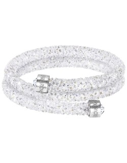 Bracciale Doppio Swarovski Crystaldust Bianco