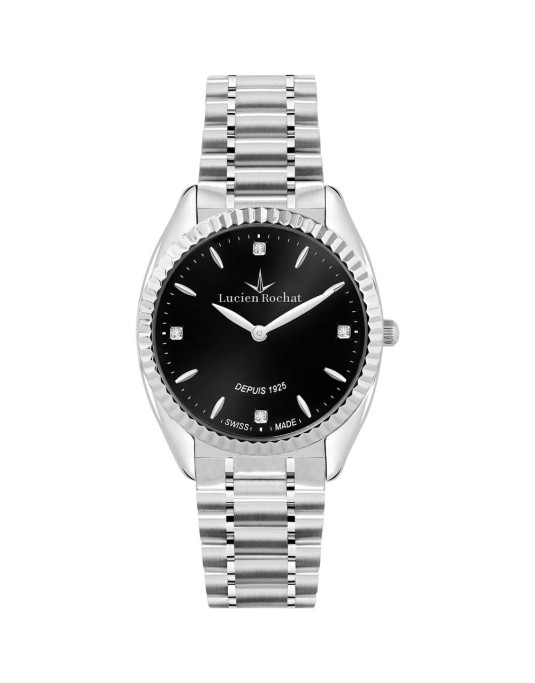 Orologio Donna LUCIEN ROCHAT LUNEL R0453110507 Acciaio Nero Swarovski SWISS