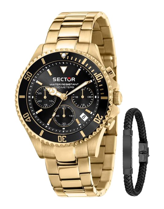 SECTOR 230 BoxSet Gold Metallic Chronograph