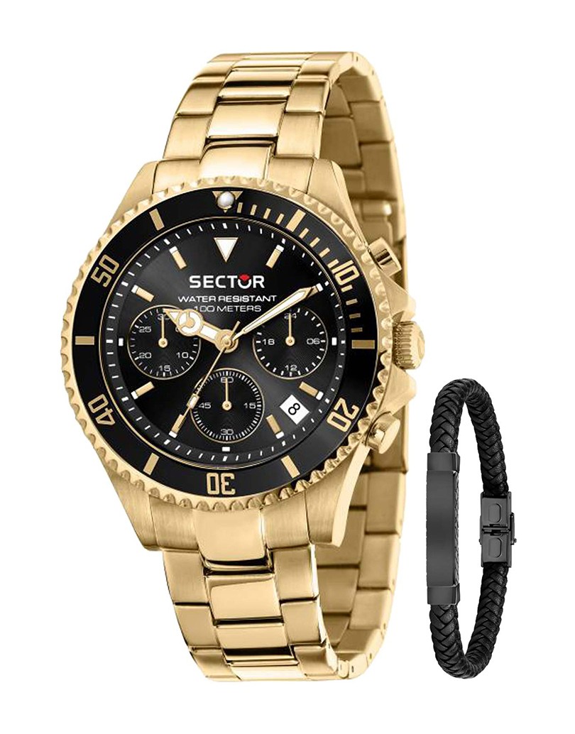 SECTOR 230 BoxSet Gold Metallic Chronograph