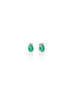 Orecchini Donna Miluna gemme 375 ERD2793X smeraldo