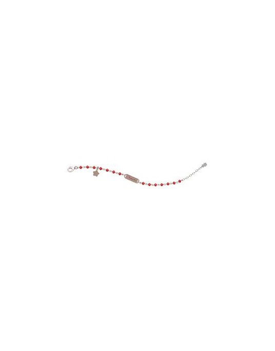 Bracciale Nanan da bambino con targhetta in argento personalizzabile unisex NAN0296