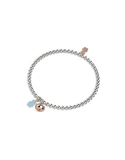 BRACCIALE CON CAMPANELLA E ORSO TURCHESE